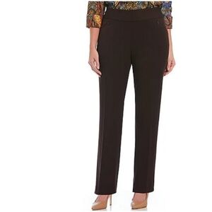 Investments Dark Brown Straight Leg Pants Size 16 S